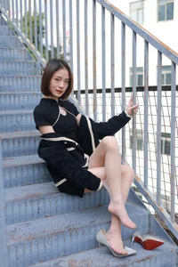 IESS Xiao Liu - Black Cheongsam and Nude Tights Cultural Fusion - image 6
