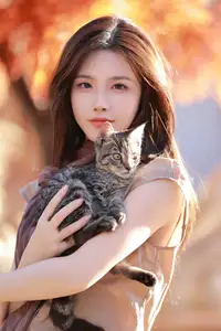 Liang Chen & Her Beloved Cat: Captivating Autumn Serenity | YiTuYu Vol.8696 - image 5