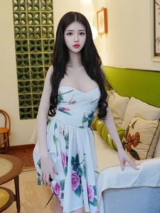 Elegant Floral Mini Dress and Sheer Hosiery Fashion Shoot featuring Model Bai Xiao Die - XR Uncensored Collection - image 21