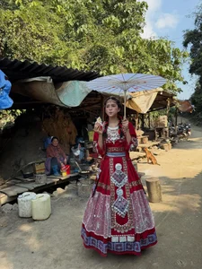 Miss Vietnam Tran Tieu Vy shines in traditional ethnic attire amidst the majestic mountains - image 9