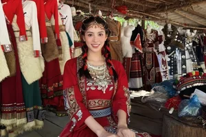 Miss Vietnam Tran Tieu Vy shines in traditional ethnic attire amidst the majestic mountains - image 2