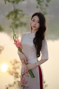Timeless Elegance of Vietnamese Ao Dai by the Lake - image 13