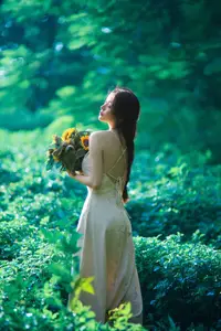 Serene Braided Beauty Bathed in Golden Sunlight - image 9