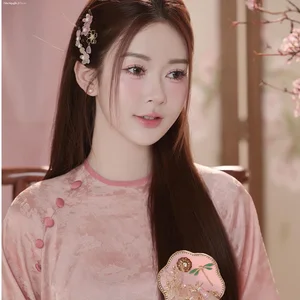 Graceful Muse in Pastel Pink Traditional Silk - image 3