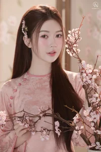 Graceful Muse in Pastel Pink Traditional Silk - image 5