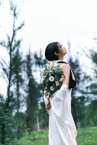 VGU No.173: Discover the serene beauty of a dreamy girl with white roses in the morning sun. - image 14