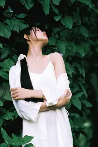 VGU No.173: Discover the serene beauty of a dreamy girl with white roses in the morning sun. - image 4
