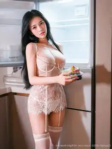 XiuRen No.10722: Lin Jia Ni Captivates in Chic White Lace Lingerie - image 3