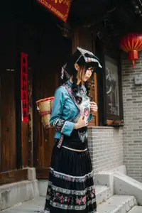 Mystical Ethnic Beauty: Xiao Wen Shines in Traditional Guizhou Attire Vol.8719 - image 6