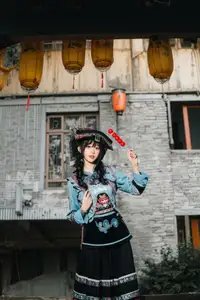 Mystical Ethnic Beauty: Xiao Wen Shines in Traditional Guizhou Attire Vol.8719 - image 2