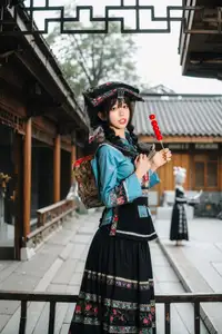 Mystical Ethnic Beauty: Xiao Wen Shines in Traditional Guizhou Attire Vol.8719 - image 10