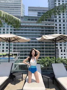 Korean Fashion Model Son Yeon Soo Slays in Pocari Blue Monokini Urban Photoshoot - image 5