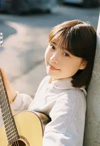 Discover Xin Yue's Captivating Youthful Charm with Guitar in the YiTuYu Vol.8587 Collection. - image 5