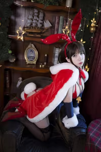 Coser Meroko: Mataro Bunny Girl's Seductive Christmas - Exclusive Photo Set - image 7