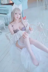Coser Kurotia Kuro: Sweet Charm in Pure KEMOMIMI WHITE Lingerie (56P) - image 15