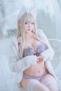 Coser Kurotia Kuro: Sweet Charm in Pure KEMOMIMI WHITE Lingerie (56P) - image 27