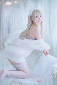Coser Kurotia Kuro: Sweet Charm in Pure KEMOMIMI WHITE Lingerie (56P) - image 13