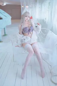 Coser Kurotia Kuro: Sweet Charm in Pure KEMOMIMI WHITE Lingerie (56P) - image 30