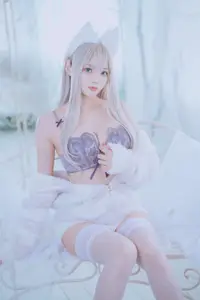 Coser Kurotia Kuro: Sweet Charm in Pure KEMOMIMI WHITE Lingerie (56P) - image 26