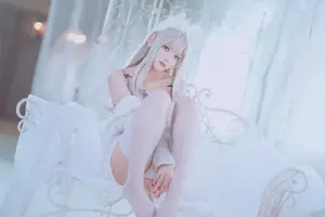 Coser Kurotia Kuro: Sweet Charm in Pure KEMOMIMI WHITE Lingerie (56P) - image 29