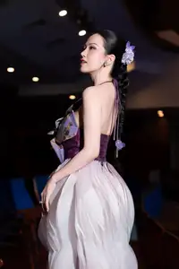 Radiant Actress in Elegant Stage Costume, Her Graceful Beauty Captivates Every Gaze on Stage. - image 10