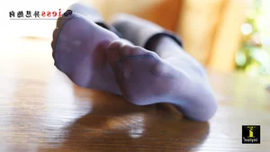 IESS Model Gege Vol. 132: Elegant Grey Silk Stocking Photography Collection - image 67