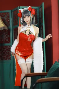 Stunning Azur Lane Cheshire Cosplay by 51 Jiang: Elegant Lunar New Year Qipao Collection and Spring Festival Aesthetic Photography - image 7