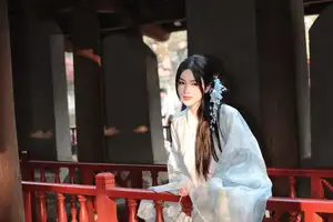 Discovering Traditional East Asian Beauty: Elegant Young Woman in Ancient Vietnamese Setting - image 5