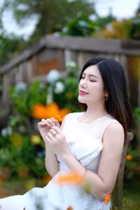 VGU No.159: Radiant Smile & Pristine Beauty Amidst a Vibrant Blooming Garden - image 0