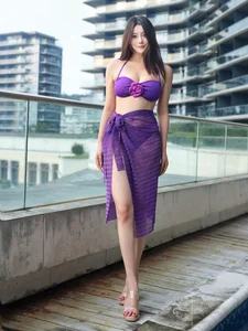 Bai Wei Wei XiuRen Purple Bikini Part 01 Digital Gallery - image 2