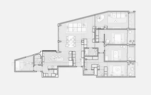 Warm 160m2 apartment for a young family transformed from a rigid office - image 5