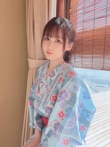 Elegance in Blue: Coser Yukata Style - Fantia Part01 - image 22