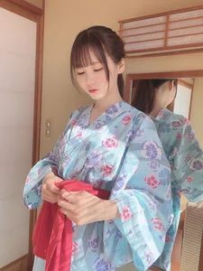 Elegance in Blue: Coser Yukata Style - Fantia Part01 - image 24