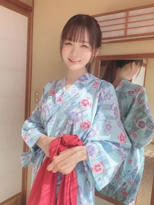 Elegance in Blue: Coser Yukata Style - Fantia Part01 - image 8