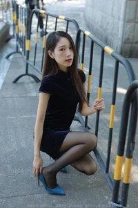 Traditional Elegance Meets Modern Style: Mei Zi in Black Silk Cheongsam - image 31