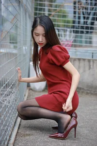 Mei Zi in Burgundy High Heels: A Sophisticated IESS Fashion Editorial - image 72
