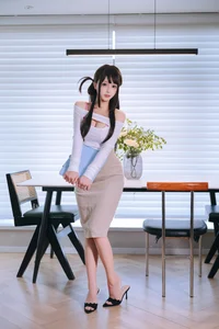 Stunning Ri Nai Jiao Home Tutor Cosplay Photography Collection Part 01 - Elegant Academic Inspired Portrait Series - image 0