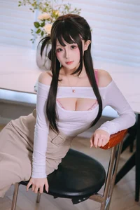 Stunning Ri Nai Jiao Home Tutor Cosplay Photography Collection Part 01 - Elegant Academic Inspired Portrait Series - image 5