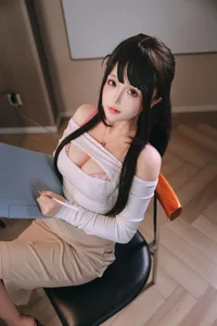 Stunning Ri Nai Jiao Home Tutor Cosplay Photography Collection Part 01 - Elegant Academic Inspired Portrait Series - image 2