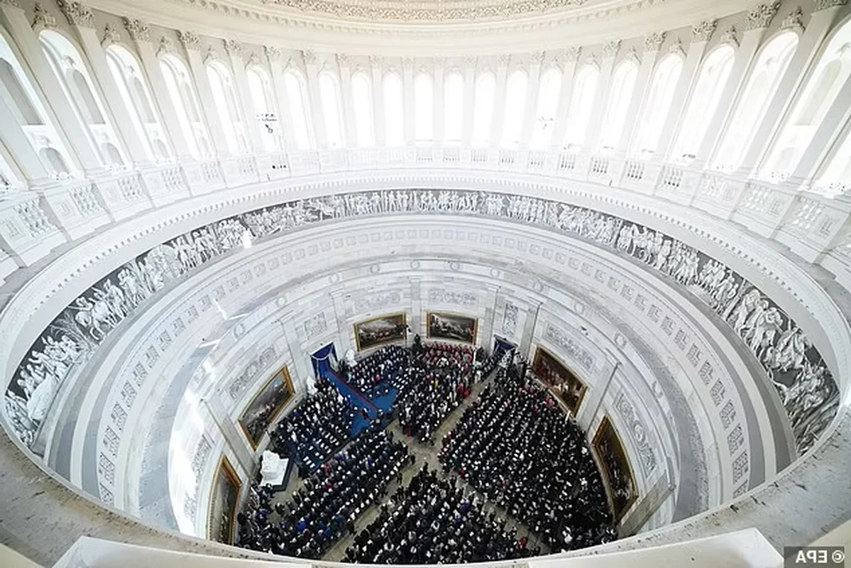 A Panoramic View of President Trump’s Historic Inauguration Ceremony