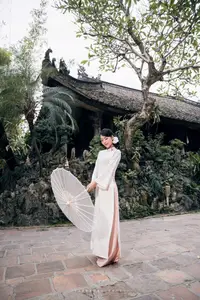 Elegant Asian Beauty: A Portrait of Grace with Traditional Paper Umbrella - Captivating Serenity - image 9