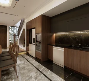 Luxury 4-Story Townhouse in Viet Tri Featuring Walnut Wood and Marble Accents - image 3
