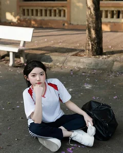 Captivating School-Themed Photo Gallery of Popular Social Media Influencer Showcasing Youthful Nostalgia and High-Definition Visuals - image 9
