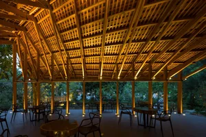 Architectural Marvels: The Stunning Curved Wooden Restaurant Nestled in Hanoi's Lush Forest - image 7