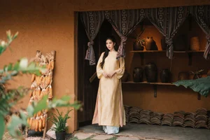Elegant Vietnamese Áo Dài Style: Ngọc Trinh Showcases Timeless Grace and Cultural Sophistication in Traditional Silk Fashion - image 6