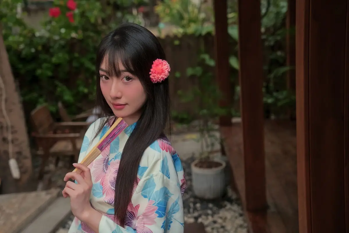 East Asian Charm: Graceful Beauty in Kimono - YiTuYu Art Language Vol.8631 KK Photo Series