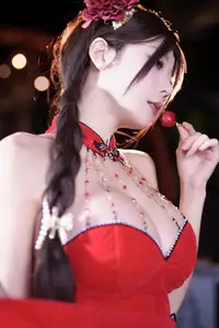 Coser Xiang Cao Miao Lu Lu's Alluring 2025 Spring Festival: Captivating Asian Beauty in Vibrant Red Attire - image 10