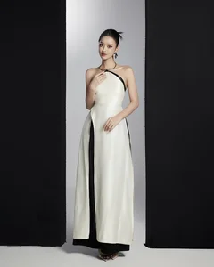 Modernizing Tradition: Bui Khanh Linh’s Stunning Halter Neck Ao Dai and Cultural Elegance - image 0