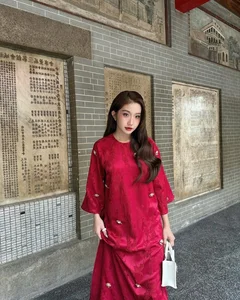 Elegant Red Ao Dai: Vietnamese Fashion Trends for the Lunar New Year Celebrations - image 9