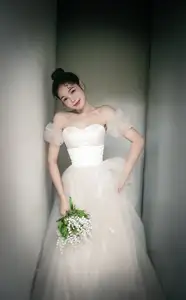 VGU No.178: Sweet Moment: Beautiful Bride Shines in Her Wedding Gown - image 0